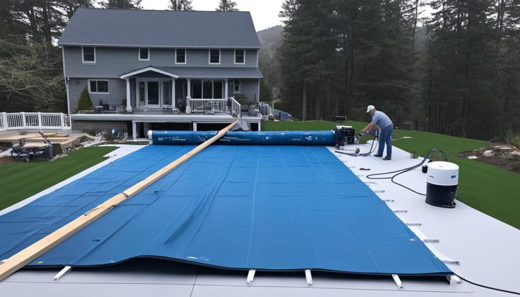 How long does it take to install an automatic pool cover?